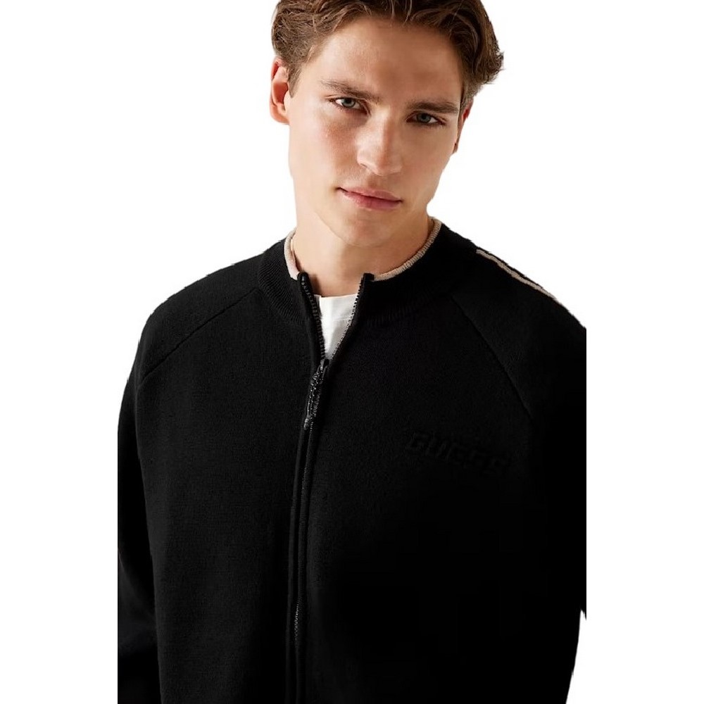 GUESS YAKI ZIPPED SWEATSHIRT ΖΑΚΕΤΑ ΦΟΥΤΕΡ ΑΝΔΡΙΚΗ BLACK
