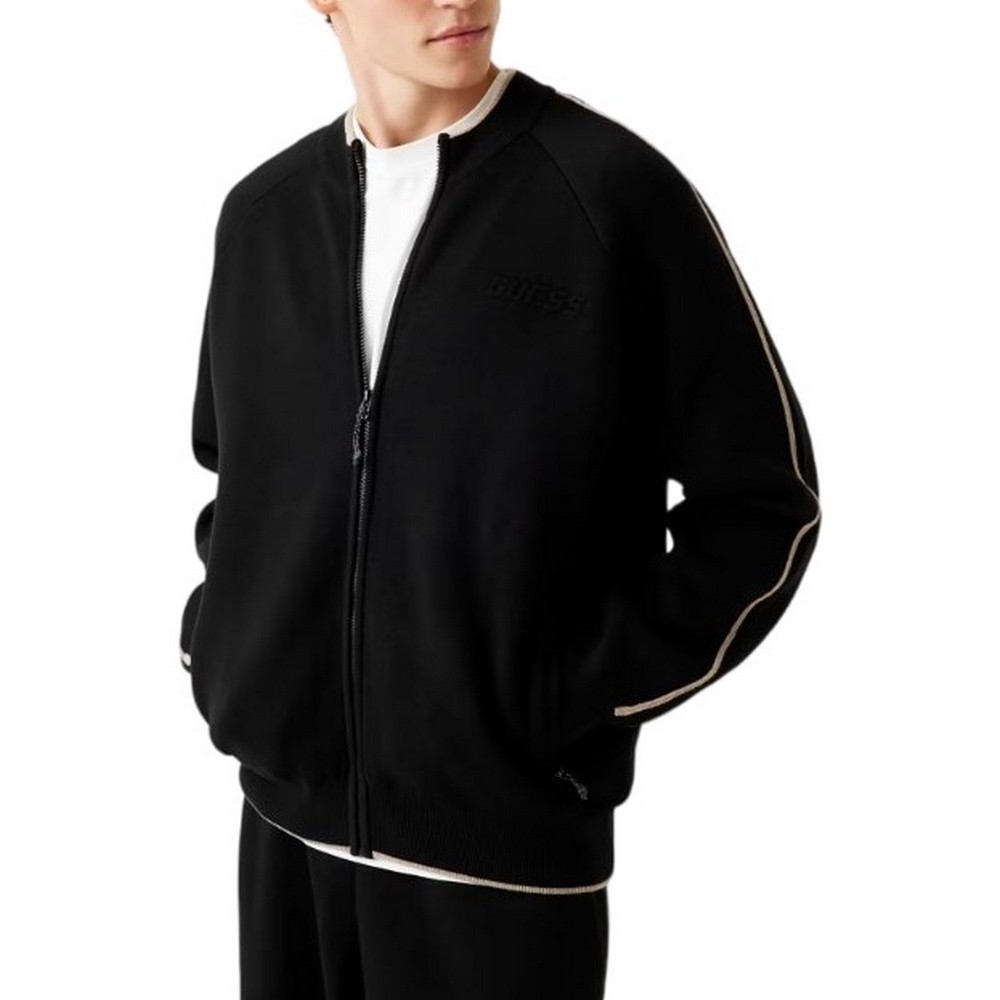 GUESS YAKI ZIPPED SWEATSHIRT ΖΑΚΕΤΑ ΦΟΥΤΕΡ ΑΝΔΡΙΚΗ BLACK