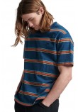 SUPERDRY D2 OVIN VINTAGE TEXTURED STRIPE T-SHIRT ΑΝΔΡΙΚΟ BLUE