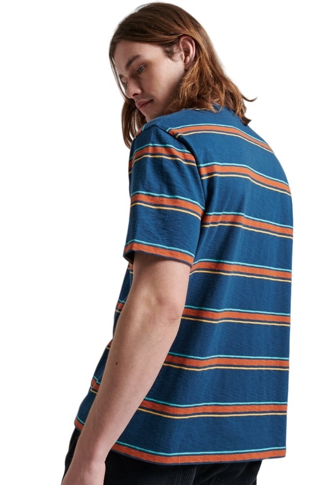 SUPERDRY D2 OVIN VINTAGE TEXTURED STRIPE T-SHIRT ΑΝΔΡΙΚΟ BLUE