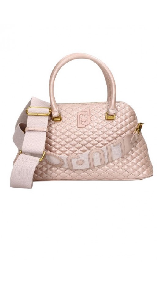 LIU JO GLOSSY QUILTED BUGATTI BAG AF4005E0022 ΤΣΑΝΤΑ ΓΥΝΑΙΚΕΙΑ ROSE