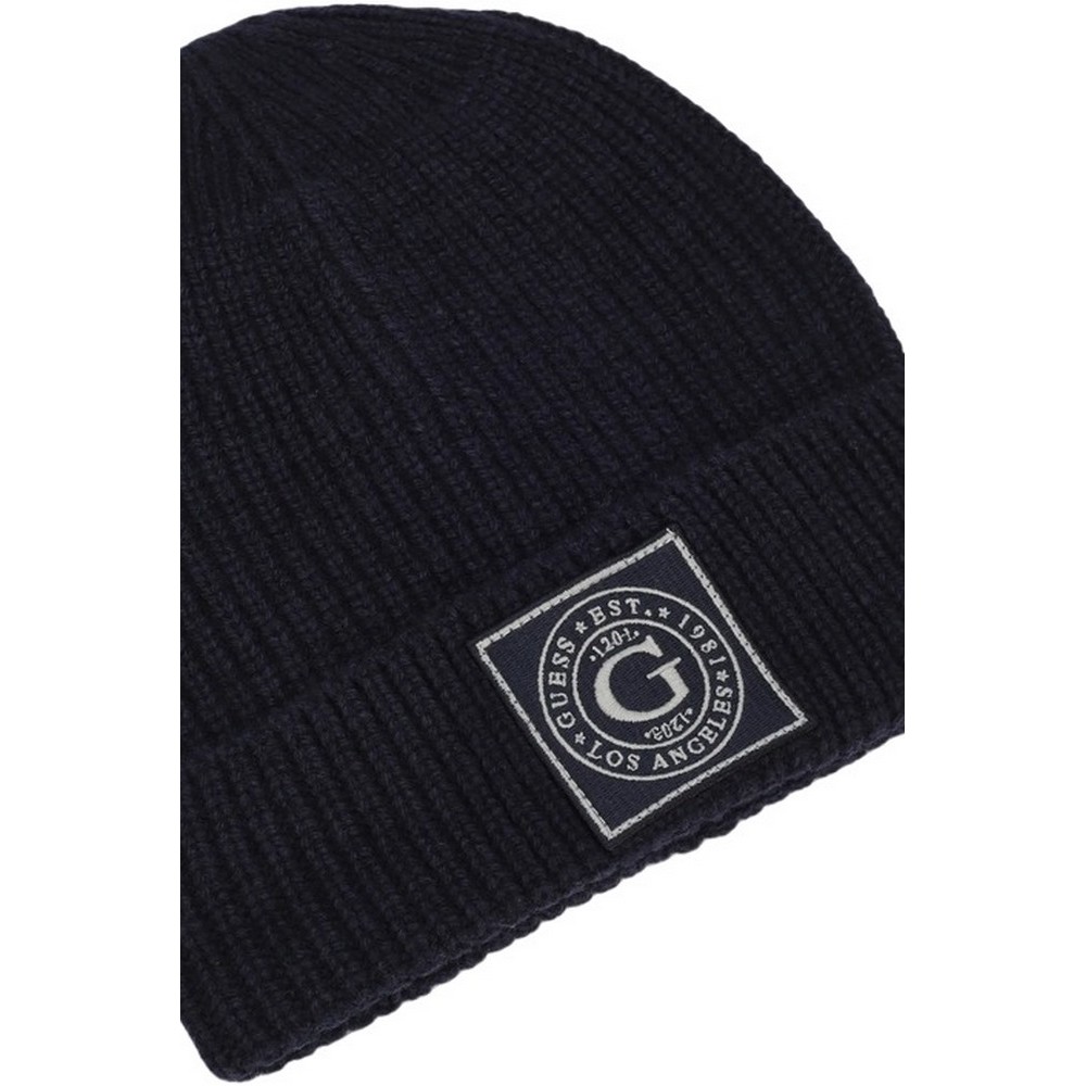 ΣΚΟΥΦΟΣ HUNTER RIBBED BEANIE ΑΝΔΡΙΚΟΣ GUESS NAVY