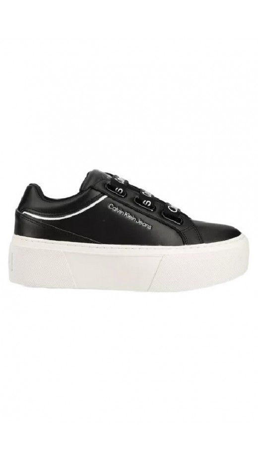 CALVIN KLEIN JEANS FLATFORM+ LOW BRANDED LACES ΠΑΠΟΥΤΣΙ ΓΥΝΑΙΚΕΙΟ BLACK