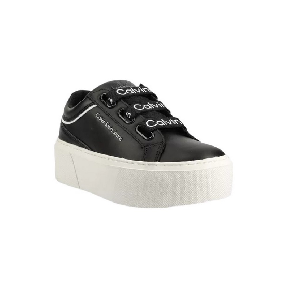 CALVIN KLEIN JEANS FLATFORM+ LOW BRANDED LACES ΠΑΠΟΥΤΣΙ ΓΥΝΑΙΚΕΙΟ BLACK