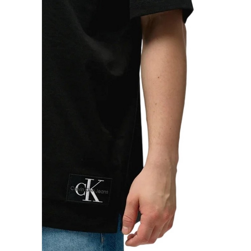 CALVIN KLEIN JEANS BADGE RELAXED T-SHIRT ΜΠΛΟΥΖΑ ΑΝΔΡΙΚΗ BLACK
