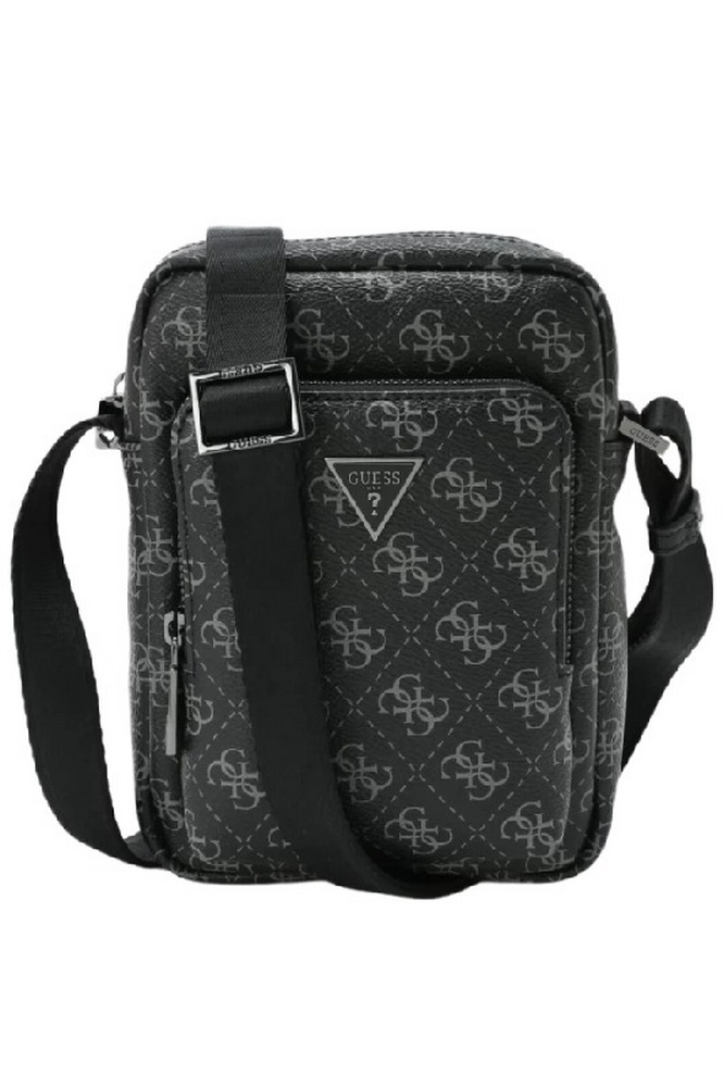 GUESS VEZZOLA SMRT XBODY DOUBLE PCKT ΤΣΑΝΤΑ ΑΝΔΡΙΚΗ BLACK