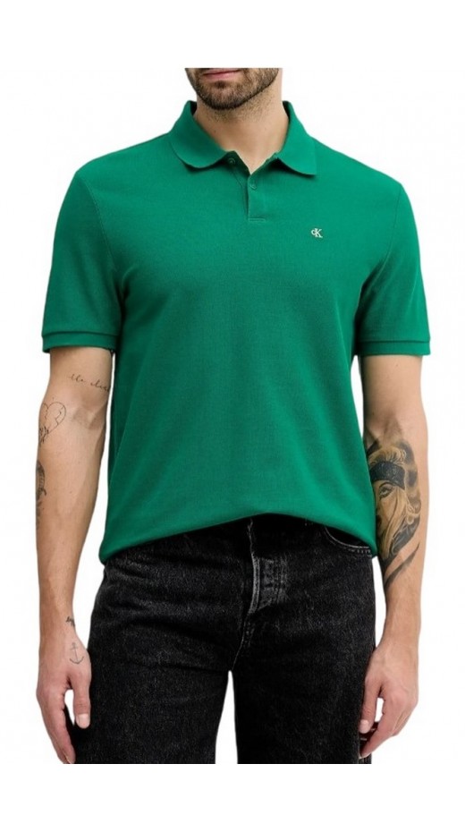 CALVIN KLEIN JEANS CASUAL PIQUE CLASSIC POLO T-SHIRT ΜΠΛΟΥΖΑ ΑΝΔΡΙΚΗ GREEN