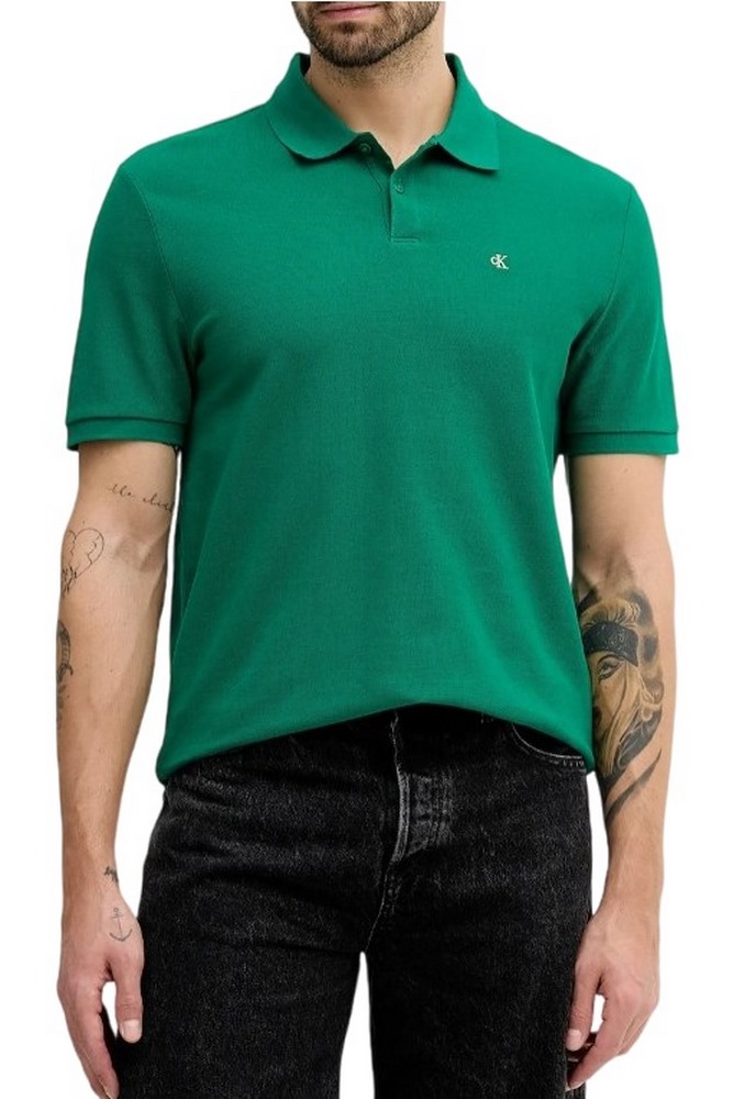 CALVIN KLEIN JEANS CASUAL PIQUE CLASSIC POLO T-SHIRT ΜΠΛΟΥΖΑ ΑΝΔΡΙΚΗ GREEN