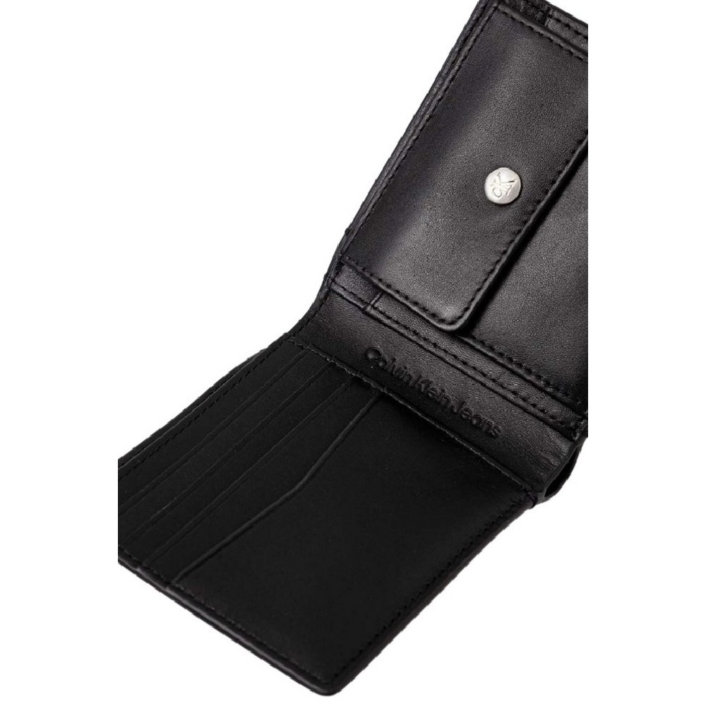 CALVIN KLEIN JEANS LOGO EMBOSS BIFOLD ΠΟΡΤΟΦΟΛΙ ΑΝΔΡΙΚΟ BLACK