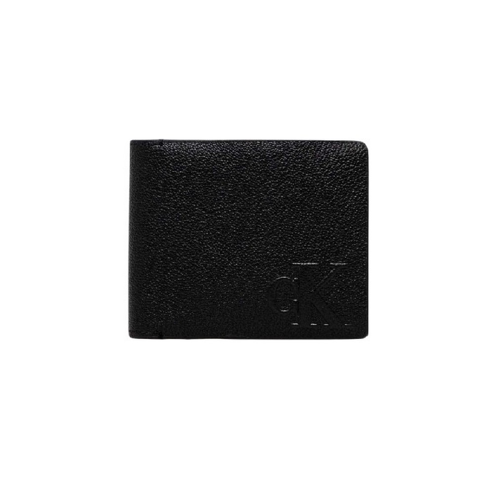 CALVIN KLEIN JEANS LOGO EMBOSS BIFOLD ΠΟΡΤΟΦΟΛΙ ΑΝΔΡΙΚΟ BLACK