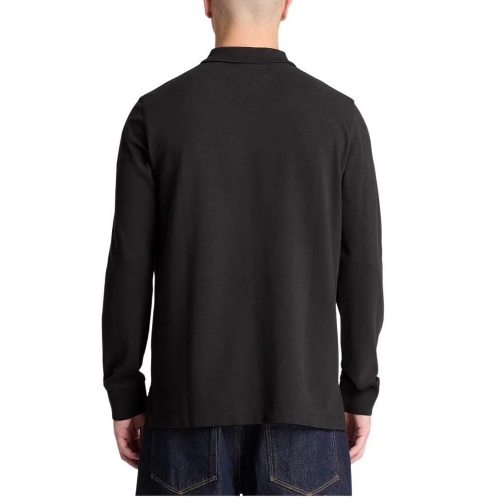TIMBERLAND PIQUE POLO ΜΠΛΟΥΖΑ ΜΑΚΡΥΜΑΝΙΚ ΑΝΔΡΙΚΗ BLACK