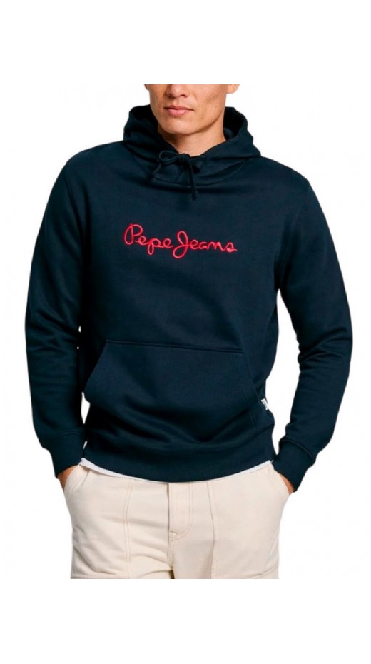 PEPE JEANS LONDON DROP 2 NEW JOE HOODIE ΜΠΛΟΥΖΑ ΦΟΥΤΕΡ ΑΝΔΡΙΚΗ BLUE