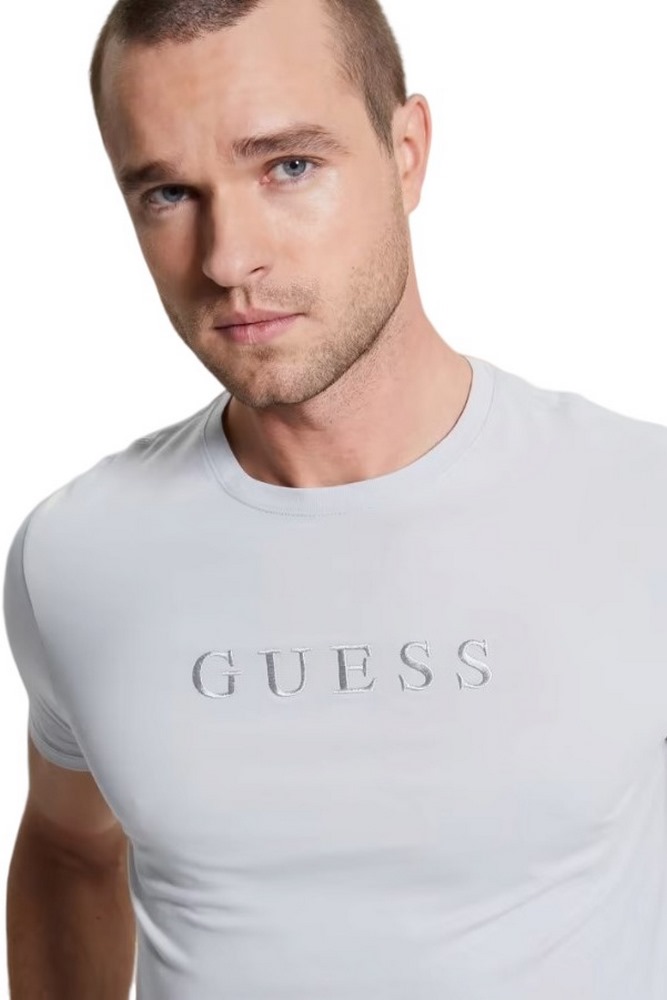 GUESS SS CLASSIC PIMA EMB CREW T-SHIRT ΑΝΔΡΙΚΟ GREY