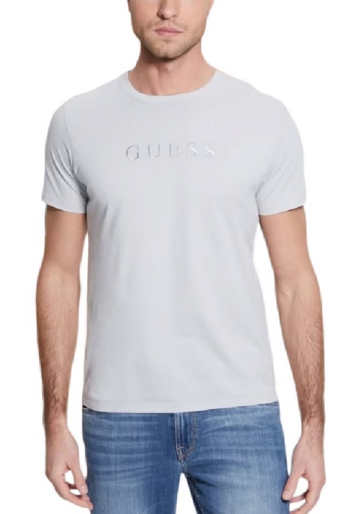 GUESS SS CLASSIC PIMA EMB CREW T-SHIRT ΑΝΔΡΙΚΟ GREY