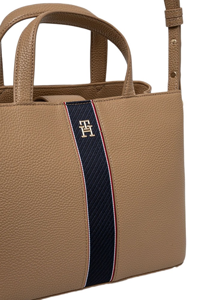 TOMMY HILFIGER LEGACY SATCHEL ΤΣΑΝΤΑ ΓΥΝΑΙΚΕΙΑ BEIGE