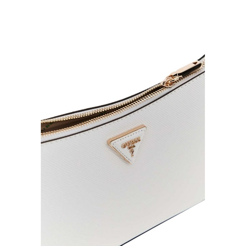GUESS ECO JAZLYNN TOP ZIP SHLDR BAG ΤΣΑΝΤΑ ΓΥΝΑΙΚΕΙΑ WHITE