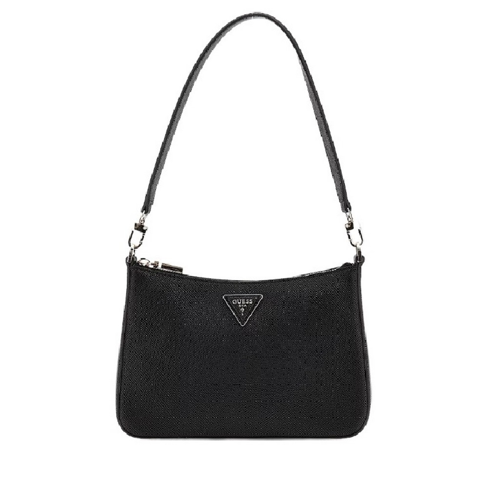 GUESS ECO JAZLYNN TOP ZIP SHLDR BAG ΤΣΑΝΤΑ ΓΥΝΑΙΚΕΙΑ BLACK
