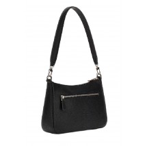 GUESS ECO JAZLYNN TOP ZIP SHLDR BAG ΤΣΑΝΤΑ ΓΥΝΑΙΚΕΙΑ BLACK