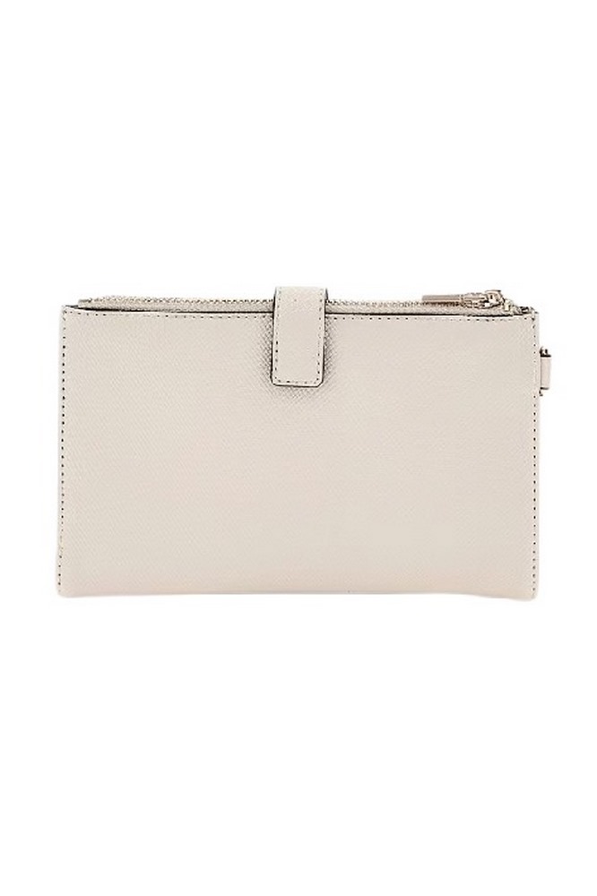GUESS LAUREL SLG DBL ZIP ORGANIZER ΠΟΡΤΟΦΟΛΙ ΓΥΝΑΙΚΕΙΟ BONE