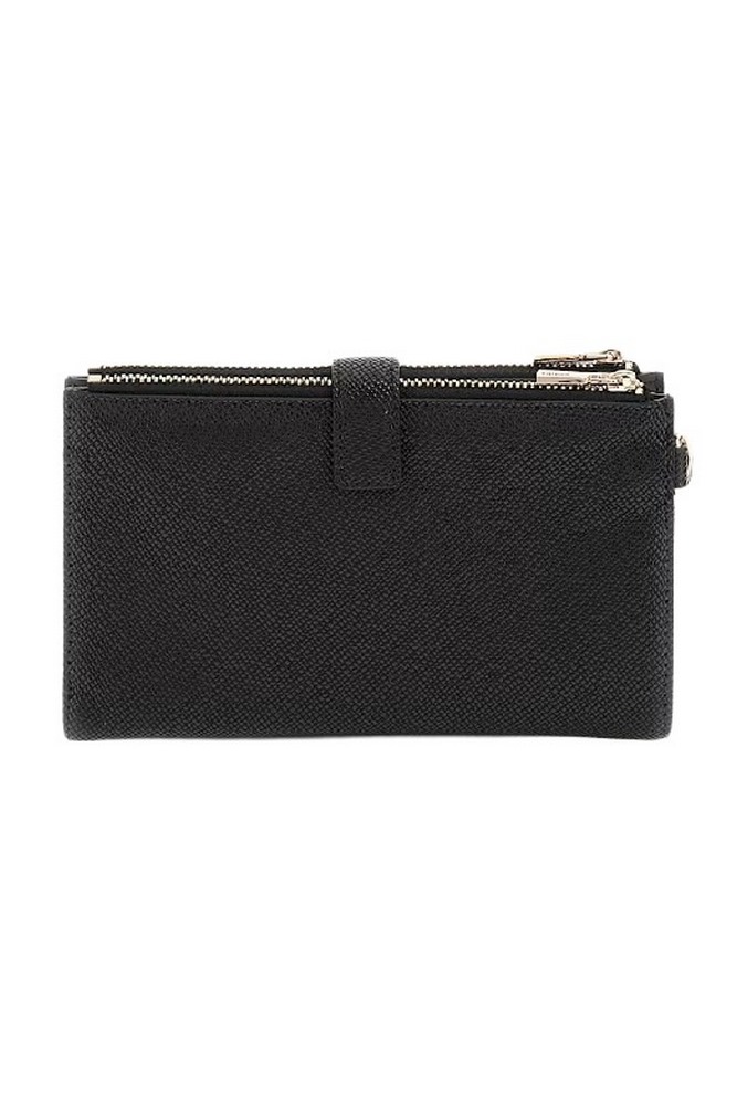 GUESS LAUREL SLG DBL ZIP ORGANIZER ΠΟΡΤΟΦΟΛΙ ΓΥΝΑΙΚΕΙΟ BLACK