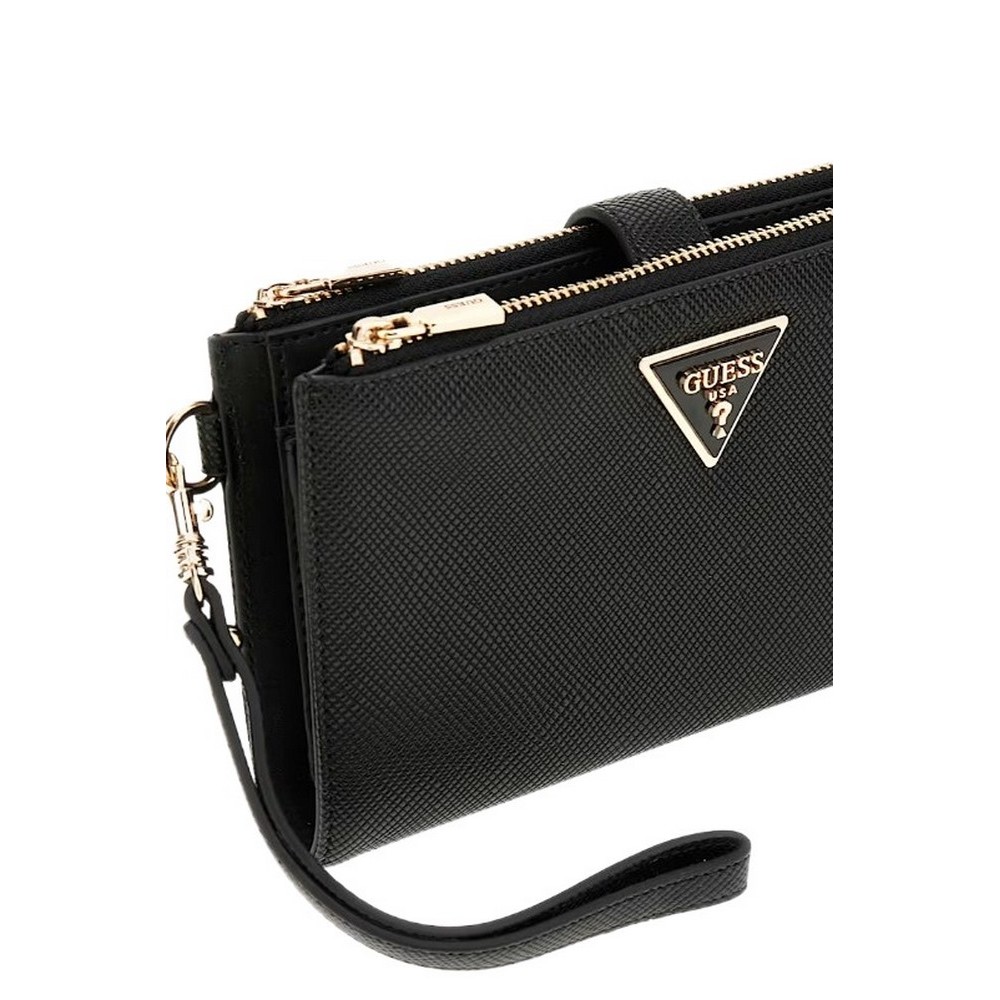 GUESS LAUREL SLG DBL ZIP ORGANIZER ΠΟΡΤΟΦΟΛΙ ΓΥΝΑΙΚΕΙΟ BLACK