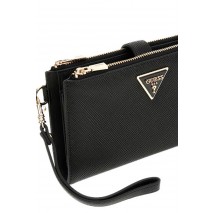 GUESS LAUREL SLG DBL ZIP ORGANIZER ΠΟΡΤΟΦΟΛΙ ΓΥΝΑΙΚΕΙΟ BLACK