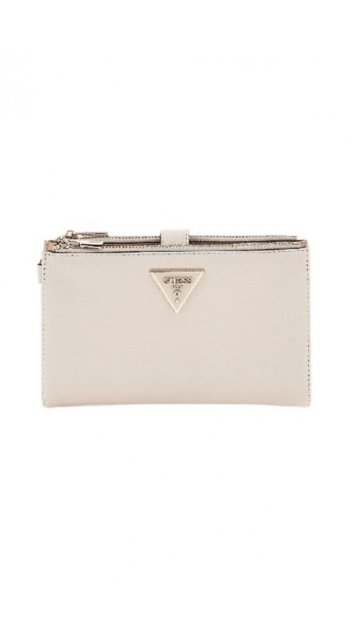 GUESS LAUREL SLG DBL ZIP ORGANIZER ΠΟΡΤΟΦΟΛΙ ΓΥΝΑΙΚΕΙΟ BONE