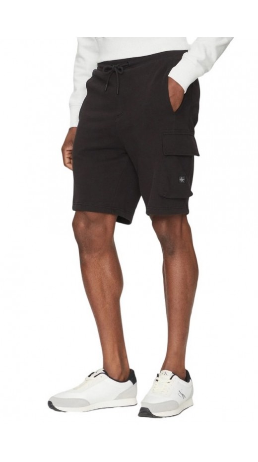 CALVIN KLEIN JEANS WOVEN LABEL SHORT ΒΕΡΜΟΥΔΑ ΑΝΔΡΙΚΗ BLACK