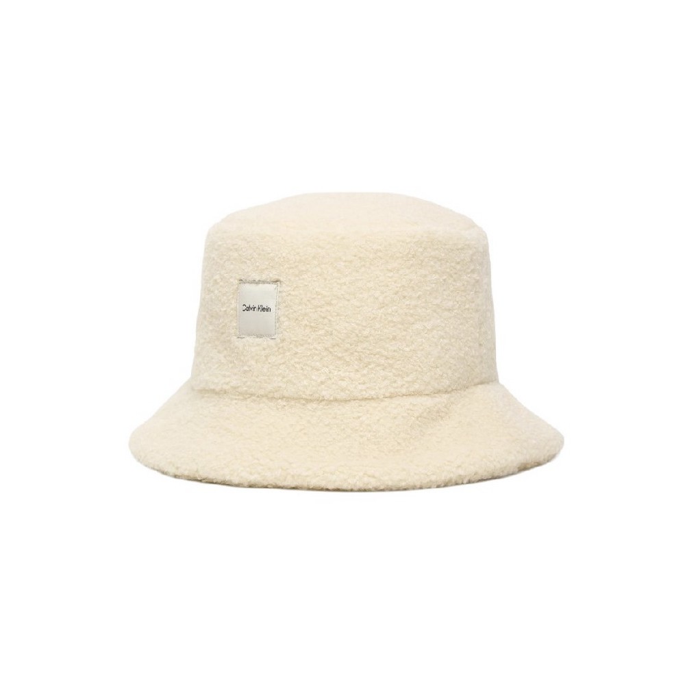 CALVIN KLEIN BOUCLE W PATCH BUCKET ΚΑΠΕΛΟ ΓΥΝΑΙΚΕΙΟ BEIGE