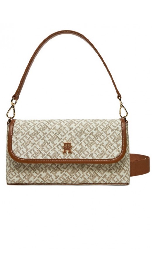 TOMMY HILFIGER MONOPLAY LE FLAP CROSSOVER ΤΣΑΝΤΑ ΓΥΝΑΙΚΕΙΑ BROWN