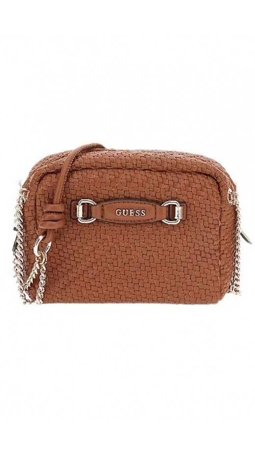 GUESS FRANCY CAMERA CROSSBODY ΤΣΑΝΤΑ ΓΥΝΑΙΚΕΙΑ COGNAC