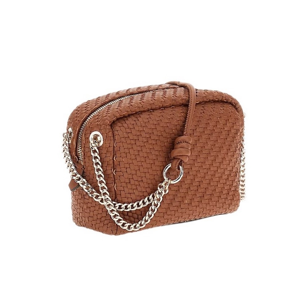 GUESS FRANCY CAMERA CROSSBODY ΤΣΑΝΤΑ ΓΥΝΑΙΚΕΙΑ COGNAC