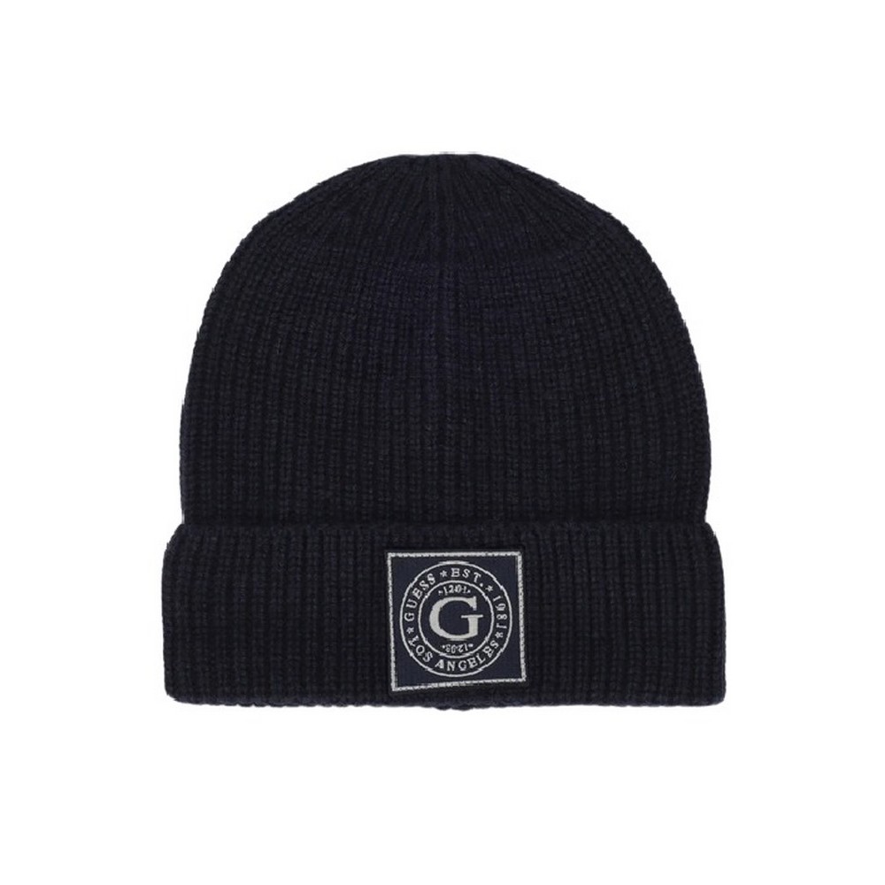 ΣΚΟΥΦΟΣ HUNTER RIBBED BEANIE ΑΝΔΡΙΚΟΣ GUESS NAVY