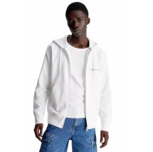 CALVIN KLEIN JEANS INSTITUTIONAL ZIP THROUGH HOODIE ΖΑΚΕΤΑ ΑΝΔΡΙΚΗ BRIGHT WHITE