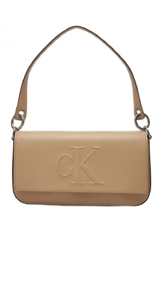 CALVIN KLEIN JEANS SCULPTED FLAP SHOULDER POUCH25 ΤΣΑΝΤΑ ΓΥΝΑΙΚΕΙΑ BEIGE