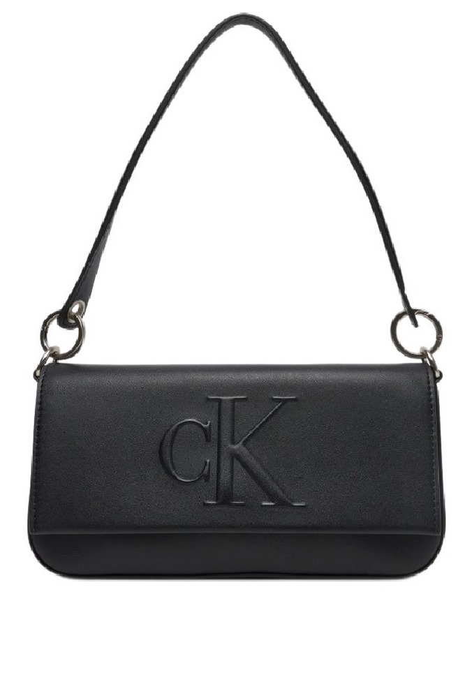 CALVIN KLEIN JEANS SCULPTED FLAP SHOULDER POUCH25 ΤΣΑΝΤΑ ΓΥΝΑΙΚΕΙΑ BLACK