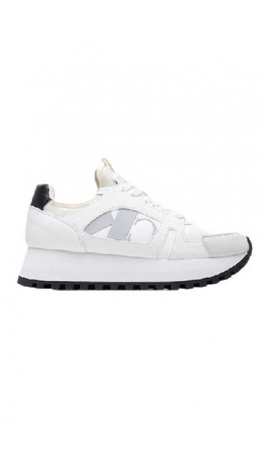 CALVIN KLEIN JEANS RUNNER LOW LACEUP MIX NBS ΠΑΟΥΤΣΙ ΓΥΝΑΙΚΕΙΟ WHITE/BLACK