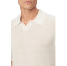 CALVIN KLEIN LINEN BLND JOHNNY SWTR 12GG ΜΠΛΟΥΖΑ ΑΝΔΡΙΚΗ SAND