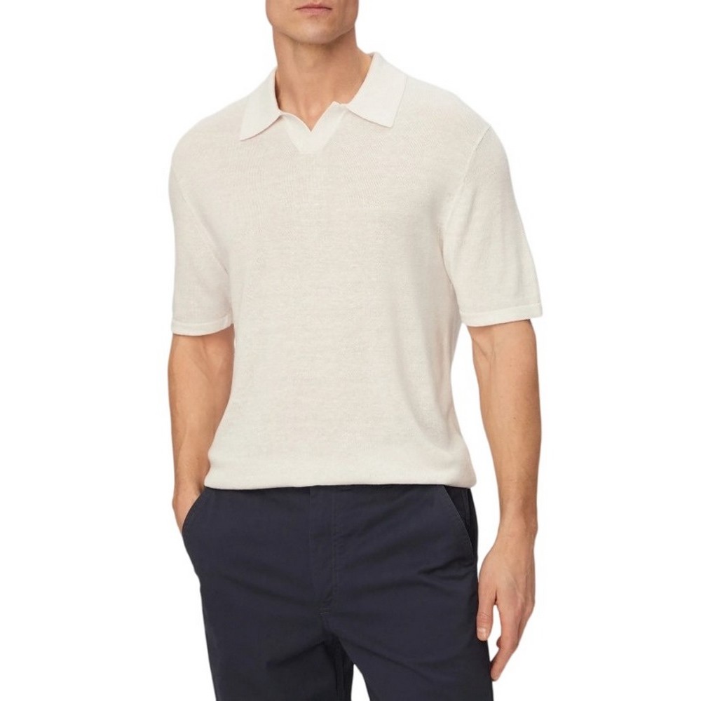 CALVIN KLEIN LINEN BLND JOHNNY SWTR 12GG ΜΠΛΟΥΖΑ ΑΝΔΡΙΚΗ SAND