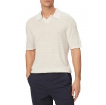 CALVIN KLEIN LINEN BLND JOHNNY SWTR 12GG ΜΠΛΟΥΖΑ ΑΝΔΡΙΚΗ SAND