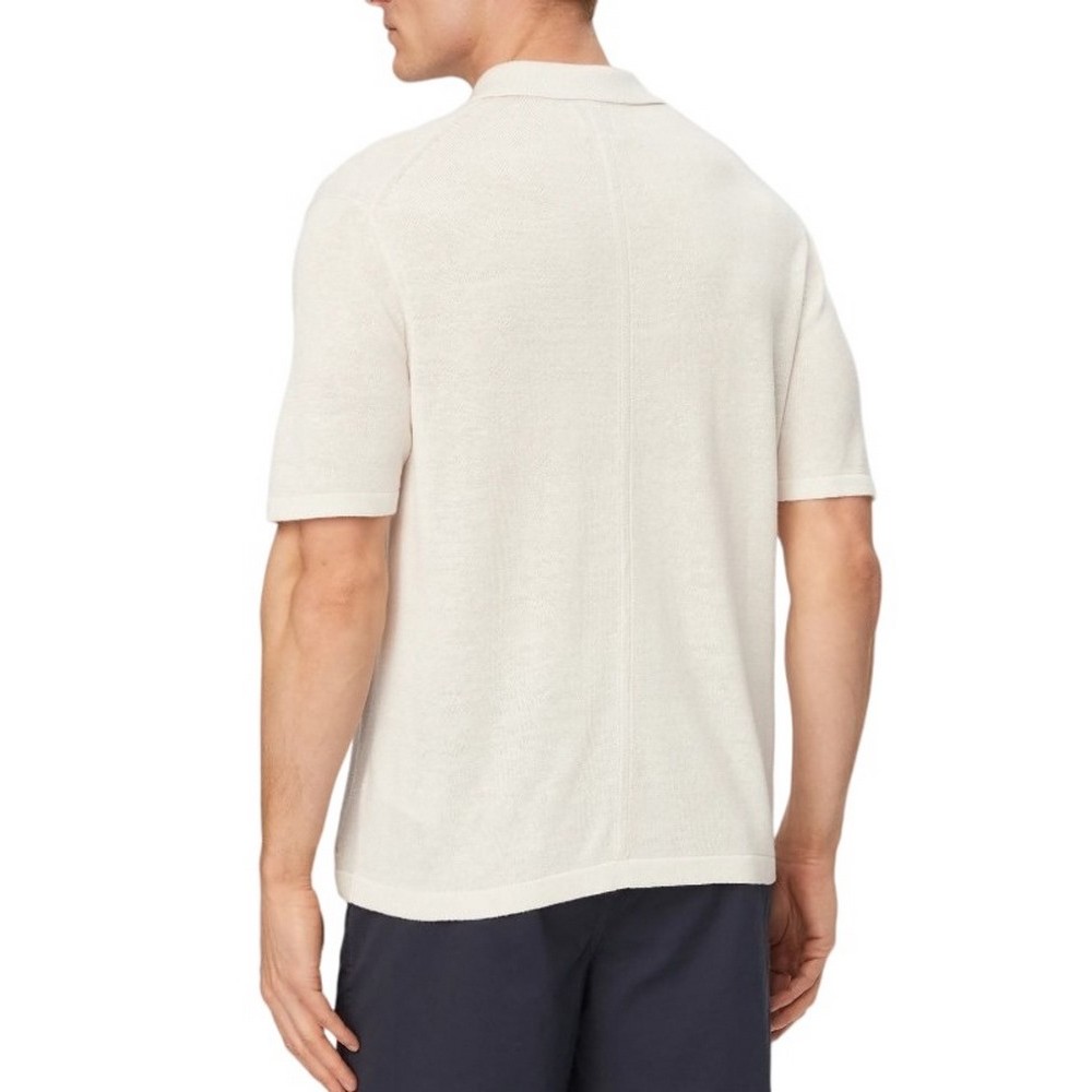 CALVIN KLEIN LINEN BLND JOHNNY SWTR 12GG ΜΠΛΟΥΖΑ ΑΝΔΡΙΚΗ SAND