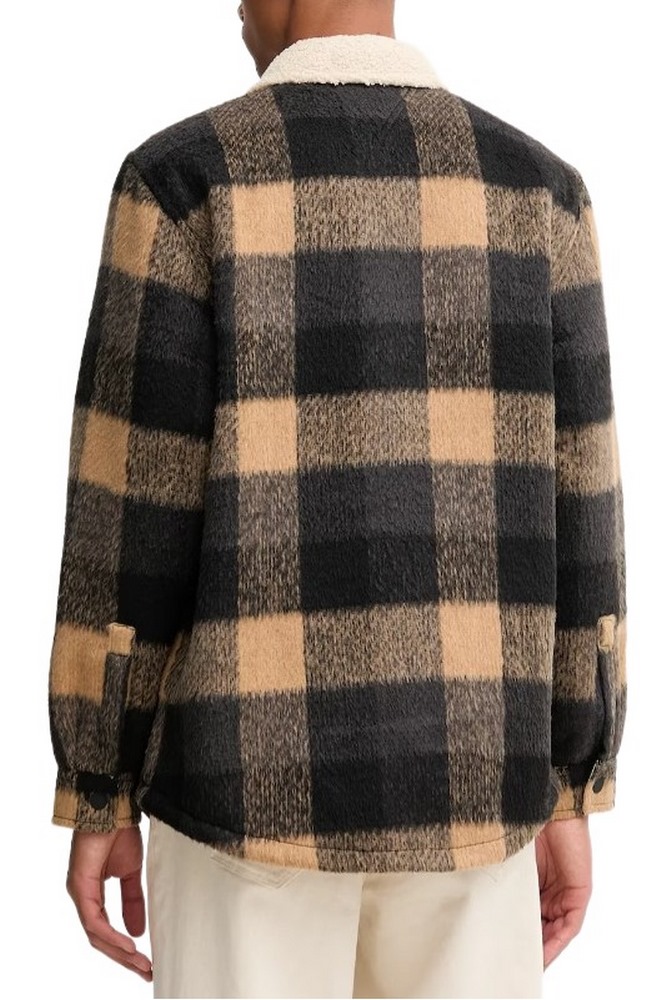 TOMMY JEANS CHECK TEDDY CLLR OVERSHIRT ΜΠΟΥΦΑΝ ΑΝΔΡΙΚΟ BLACK