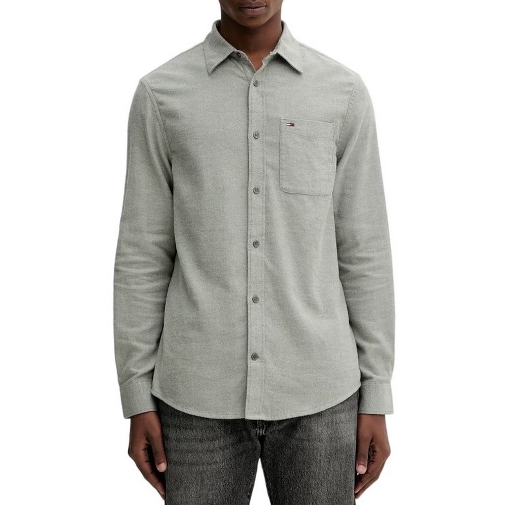 TOMMY JEANS REG FLANNEL SHIRT EXT ΠΟΥΚΑΜΙΣΟ ΑΝΔΡΙΚΟ GREEN