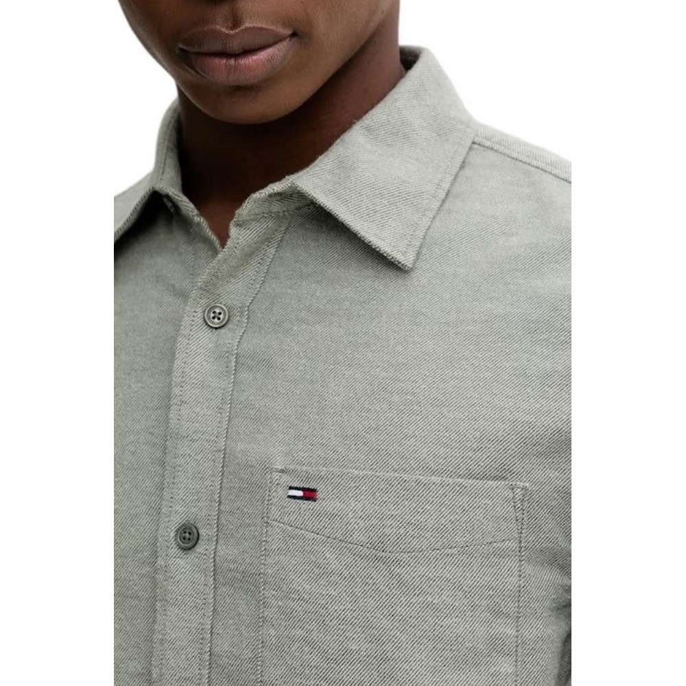 TOMMY JEANS REG FLANNEL SHIRT EXT ΠΟΥΚΑΜΙΣΟ ΑΝΔΡΙΚΟ GREEN