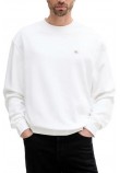 CALVIN KLEIN JEANS LS EU BADGE 350TERRY CN SWEATSHIRT ΦΟΥΤΕΡ ΜΠΛΟΥΖΑ ΑΝΔΡΙΚΗ BRIGHT WHITE