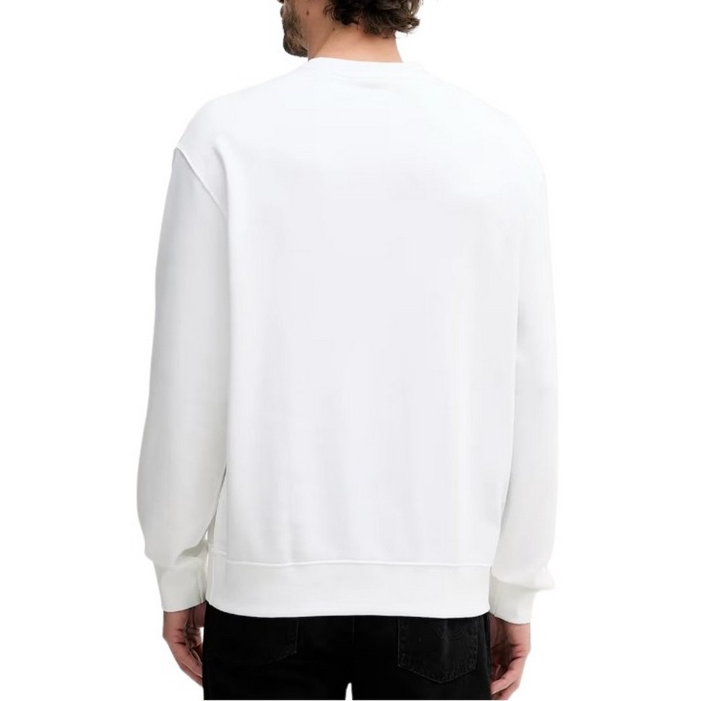 CALVIN KLEIN JEANS LS EU BADGE 350TERRY CN SWEATSHIRT ΦΟΥΤΕΡ ΜΠΛΟΥΖΑ ΑΝΔΡΙΚΗ BRIGHT WHITE