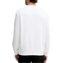 CALVIN KLEIN JEANS LS EU BADGE 350TERRY CN SWEATSHIRT ΦΟΥΤΕΡ ΜΠΛΟΥΖΑ ΑΝΔΡΙΚΗ BRIGHT WHITE