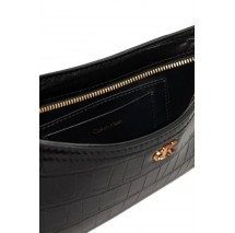 CALVIN KLEIN  CROC SMALL SHOULDER BAG ΤΣΑΝΤΑ ΓΥΝΑΙΚΕΙΑ BLACK