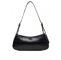CALVIN KLEIN  CROC SMALL SHOULDER BAG ΤΣΑΝΤΑ ΓΥΝΑΙΚΕΙΑ BLACK