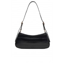 CALVIN KLEIN  CROC SMALL SHOULDER BAG ΤΣΑΝΤΑ ΓΥΝΑΙΚΕΙΑ BLACK
